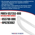 thumbnail image 3 of Whole Parts Refrigerator Freezer Drawer Seal Gasket (White) Part# 057355-000 - Replacement & Compatible with Some Viking Refrigerators, 3 of 6