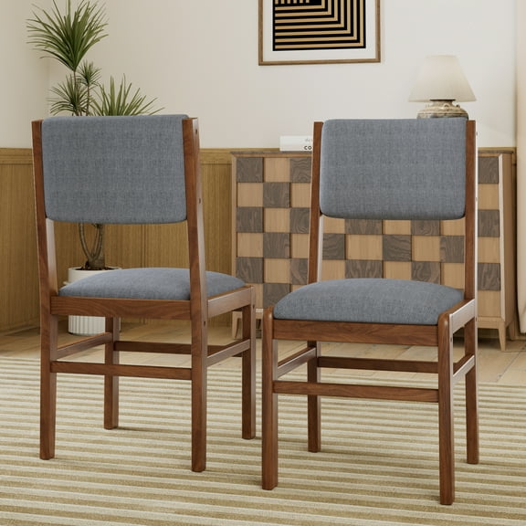 Nmkwnr Pack of 4 Fabric Upholstered Dining Chair with Wood Frame, Armless Side Chair for Living Room, Dining Room