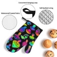 thumbnail image 3 of Pofeuu Bright Mushrooms Print Oven Mitts and Pot Holders 4 pcs Set,High Heat Resistant 500 Degree Extra Thicken Long Kitchen Cotton Oven Glove for Cooking, 3 of 6