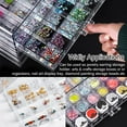 thumbnail image 3 of Earring Storage Box Organizer, Acrylic Jewelry Storage Box Holder 5 Drawers Transparent Jewelry Display Stand with 120 Small (Clear), 3 of 5
