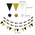thumbnail image 5 of Party Decoration, Paper Pompoms Hanging Fans, Triangular Bunting And Hanging Paper Circles With Glit, 5 of 5