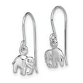 thumbnail image 2 of 925 Sterling Silver Rhodium-plated Polished Elephant Dangle Earrings; for Adults and Teens; for Women and Men, 2 of 3