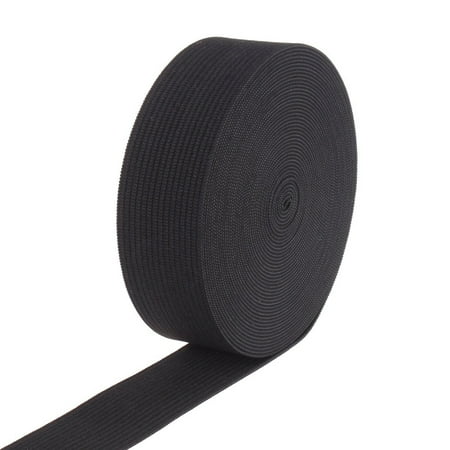 Kids Elastic - 1-inch By 10 Yards Black Knit Heavy Stretch High Elasticity Elastic Band, 1-inch wide black high Eeasticity Eeastic band By Usew