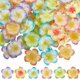 thumbnail image 1 of 1 caja de 60 cabujones de resina con forma de flor de plumeria, grandes y coloridos, con motivos hawaianos de playa y mar, para verano., 1 of 5