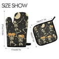 thumbnail image 2 of Yayeee Oven Mitts and Pot Holder Set of 2 Heat Resistant Kitchen Gloves Baking Hot Pad, Halloween Dancing, 2 of 5