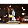 thumbnail image 3 of The Claret Jug trophy Sports 3D Engraved Crystal Gift, 3 of 4