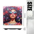 thumbnail image 2 of High Precision Body Weight Scale Smart Bathroom Scales with Large LCD Display(400lbs),Decorative for Bedroom-Black Woman With Curly Hair Wearing Pink Sunglasses, 2 of 4