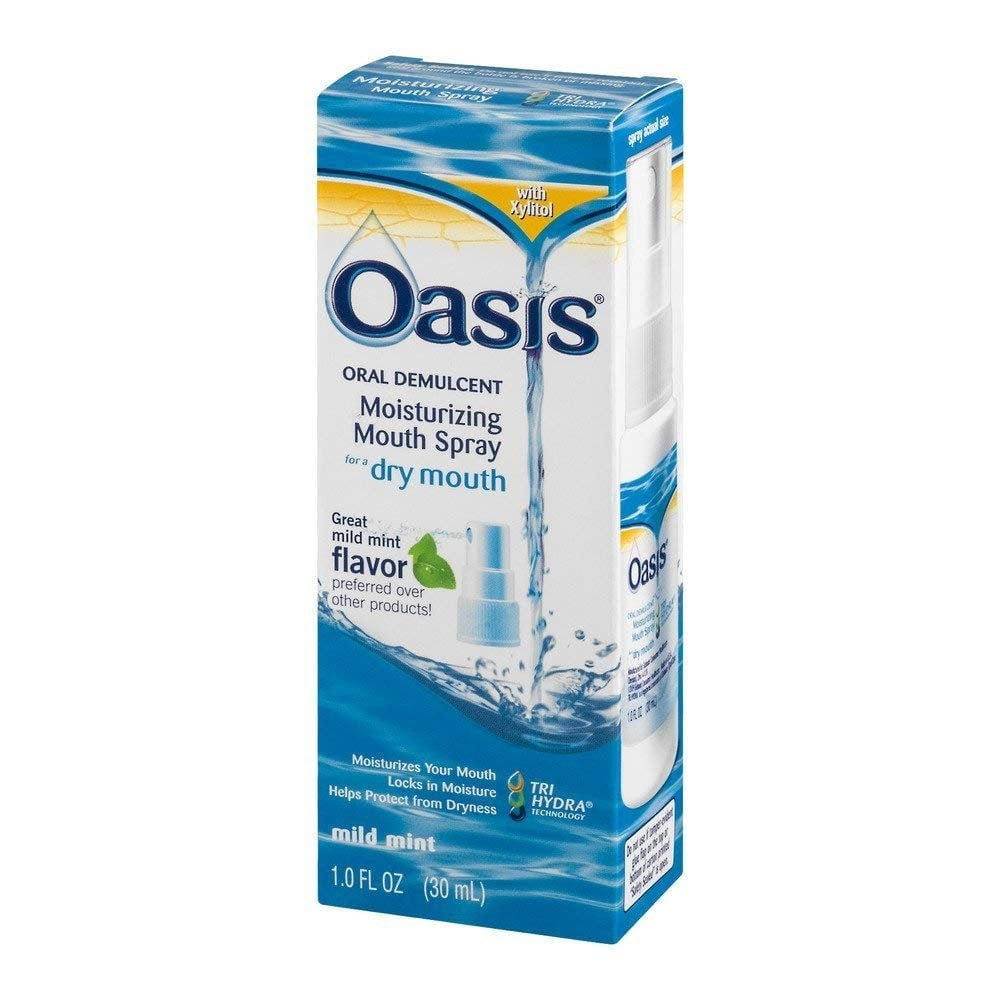 Oasis Oral Demulcent Moisturizing Dry Mouth Spray, Mild Mint, 1oz, 5
