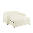 thumbnail image 5 of Serta Tennyson Scandinavian Convertible Loveseat with Full Size Sleeper, Ivory Boucle Fabric, 5 of 7