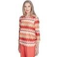 thumbnail image 3 of Alfred Dunner Womens Petite Modern Chevron Drawstring Top, 3 of 4