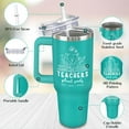 thumbnail image 2 of Teacher Tumbler 40 oz Tumbler with Handle Teacher Travel Coffee Mug Cup Water Bottle Stainless Steel Insulated 40oz Tumblers with Lid and Straw Teacher Gifts for Women, 2 of 6