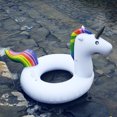 thumbnail image 3 of Juguete inflable Unicornio Círculo de natación engrosamiento PVC Arco iris Círculo flotante de agua al por mayor filas flotantes inflables, Unicornio Círculo de natación, 3 of 4