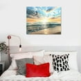 thumbnail image 5 of ONETECH Beach Ocean Canvas Wall Art for Living Room Coastal Seagull Framed Prints Seascape Sunrise Pictures Aesthetics  Artwork Office Home Decor for Bathroom Bedroom Dining, 5 of 6
