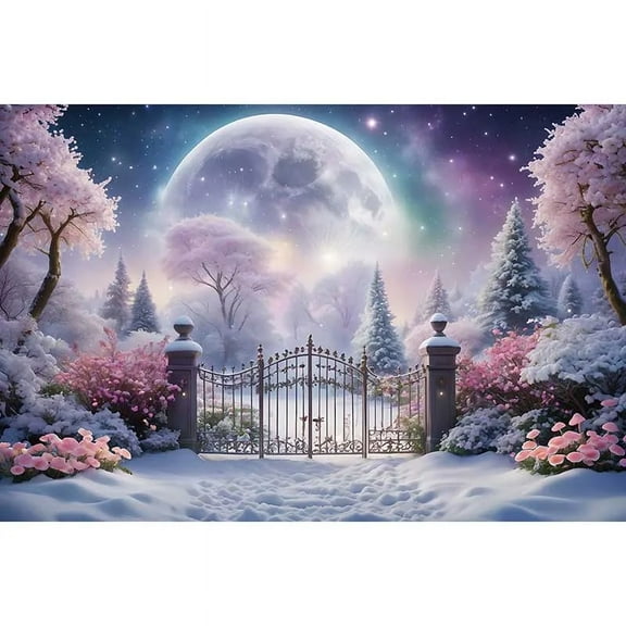 Snow Winter Fairy Birthday Photography Backdrop Childr Enchanted Gard Party Background Custom Photo Studio Back Drop
