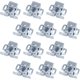 thumbnail image 1 of 12PCS Door Latches, Door Closers, Double Roller Latches for Furniture Swing Door, Latch Cabinet Door Double Roller Catch Cupboard Door Latch Catch (Si, 1 of 5