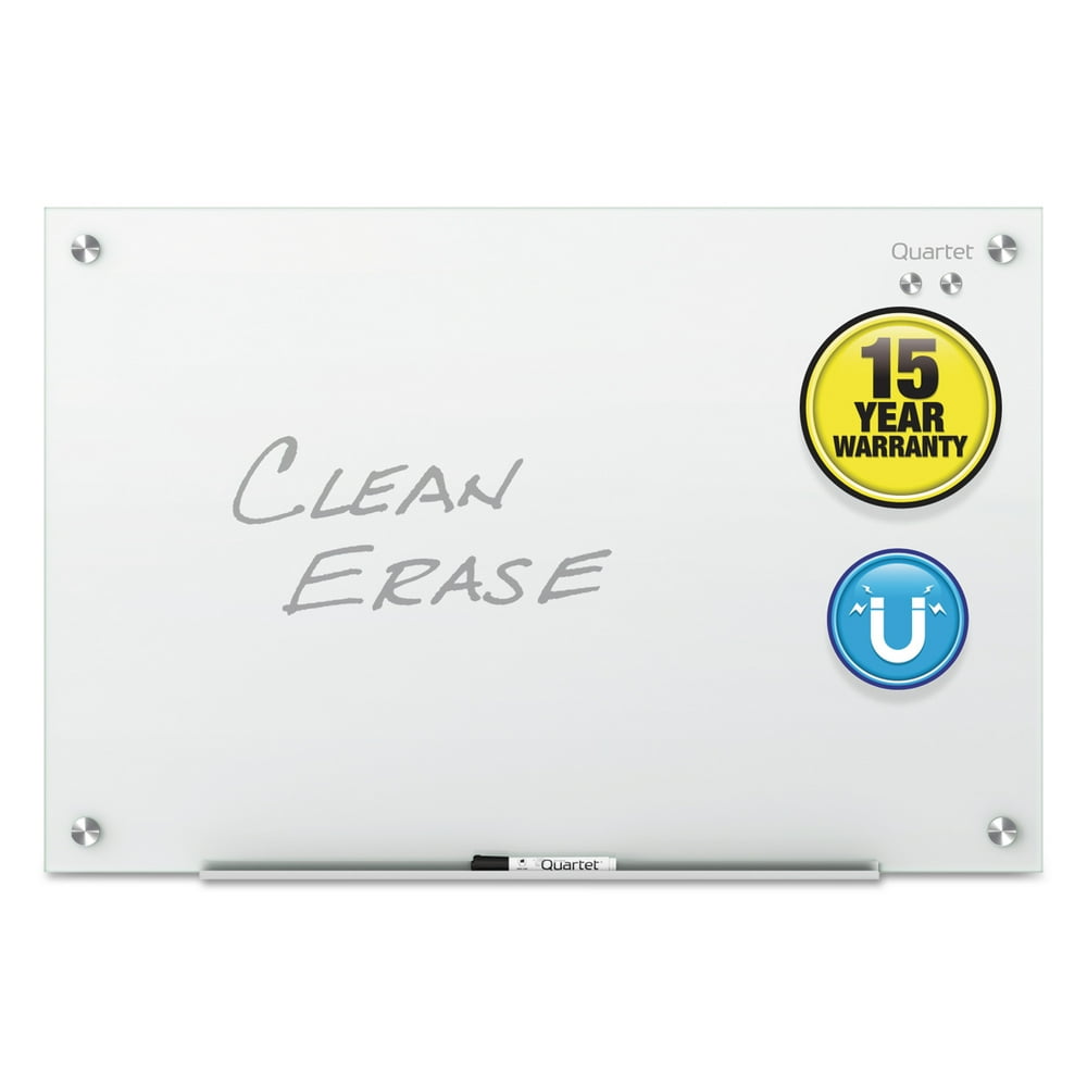Quartet Infinity Glass Marker Board, 36" x 24", White Surface