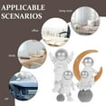 thumbnail image 3 of WORGEOUS 4pcs Small Astronaut Statue Decoration Resin Astronaut Figurine Tabletop Craft Decoration, 3 of 8