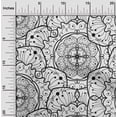 thumbnail image 1 of oneOone Cotton Jersey Black Fabric Artistic Mandala Sewing Material Print Fabric By The Yard 58 Inch Wide, 1 of 4