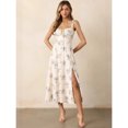 thumbnail image 2 of Summer Fashion Sexy Backless Tie-Slit Printed Dress, 2 of 6