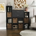thumbnail image 3 of Furniture of America Seni Stackable Wood 2-Drawer Bookcase in Black, 3 of 10