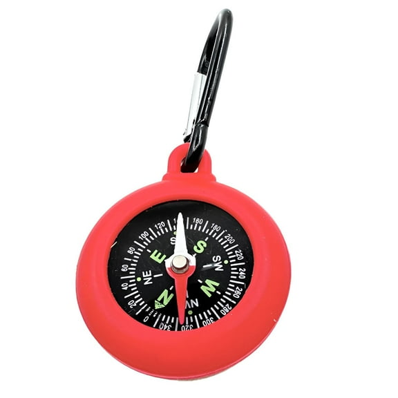 GJX Compass Hiking Survival,Fashionable Appearance Compass for Kids,Clear Markings Military Gear,Red