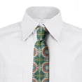 thumbnail image 2 of Abstract Necktie, Traditional Mosaic Art, Dress Tie, 3.7", Cream Peacock Green, by Ambesonne, 2 of 3