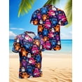thumbnail image 2 of Netecom Cute Monster Art Hawaiian Shirt for Men Women, Cartoon Button Down Summer Aloha Beach Short Sleeve Shirts, 2 of 6