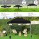 thumbnail image 2 of Songqin 10x10 1-Person Setup Pop Up Canopy Tent, Instant Portable Commercial Canopy Tent, Outdoor Gazebo with 1-Button Push, Wheeled Bag & 4 Sandbags for Home, Party & Outdoor Activities, Black, 2 of 18