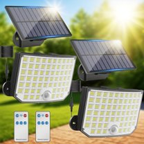 Solar Outdoor Lights, KagoLing 256 LED Solar Motion Sensor Security Lights 16.4Ft Cable IP65 Waterproof Flood Lights for Outside Yard Garage, 2 Pack