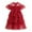 r-372Red129, variant on MEZZALL Toddler Girls Fly Sleeve Star Moon Sequin Dress Dance Party Ruffles Dresses Versatile Kids Crew Neck Solid Color Child Sundress