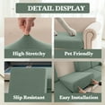 thumbnail image 5 of Sanmadrola Waterproof Couch Cushion Cover for Sectional Sofa,Slipcover Stain Resistant High Elasticity Wear-Resistant Striped Sofa Cover, Grayish Green 1 Piece Set for Furniture, Children, Pets, 5 of 8