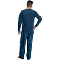 thumbnail image 2 of Harry Potter Mens' 2-Piece Hogwarts Plaid Raglan Long-Sleeve Pajama Pant Set - Gryffindor Slytherin Hufflepuff Ravenclaw, 2 of 5