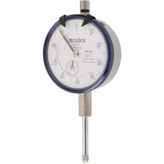 Teclock 1" Range, 0-100 Dial Reading, 0.001" Graduation Dial Drop Indicator