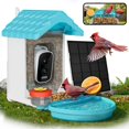 thumbnail image 1 of Alimentador y Baño Inteligente para Aves Silvestres con Cámara 4K HD VISIOGEAR Azul, 1 of 8