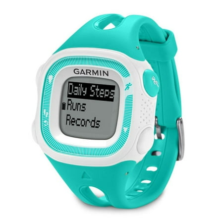 Refurbished GARMIN Forerunner 15S Teal n white Watch - Refurbished w/ GPS, Heart rate Monitor, Garmin Connect Compatible and Run/Walk Feature