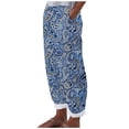 thumbnail image 2 of SELONE USA Themed Womens Long Pants Plus Size with Pockets Fashion Holiday Festive Wear Blue 2XL, 2 of 4