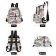 thumbnail image 4 of FORMRS Mini Backpack Purse for Women Travel Daypack Casual Shoulder Bag, Gray Snow Houses, 4 of 7