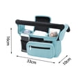 thumbnail image 2 of Aaihamo Universal Stroller Organizer, Hanging Portable Storage Bag with 2 Cup Holders Detachable Wrist Shoulder Strap, Durable Stroller Pouch for Umbrella Pet Stroller, 2 of 7