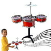 Dazzling Toys Red Desktop Drum Set Musical Instrument Toy Playset Rock on Drums