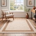 thumbnail image 4 of KUETH 2x3 Minimal Style Entryway Rug, Machine Washable Soft Low Pile Non Slip Backing Rug, AMBERLINEN Accent Rug, 4 of 5