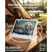 SYLVOX 15.6 Portable TV, 1080P Google TV with Rechargable Battery 6H/10000 mAh, IP66 Waterproof