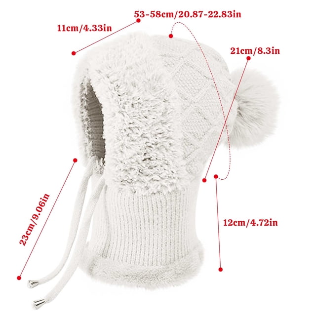 Máscaras para Mujeres Sombrero de Punto 3 en 1, Perfecto para las Mujeres para Usar con Bufandas Y Máscaras, Bufanda de Esquí de Punto Caliente Y Máscara para Otoño E Invierno.