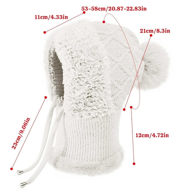Máscaras para Mujeres Sombrero de Punto 3 en 1, Perfecto para las Mujeres para Usar con Bufandas Y Máscaras, Bufanda de Esquí de Punto Caliente Y Máscara para Otoño E Invierno.