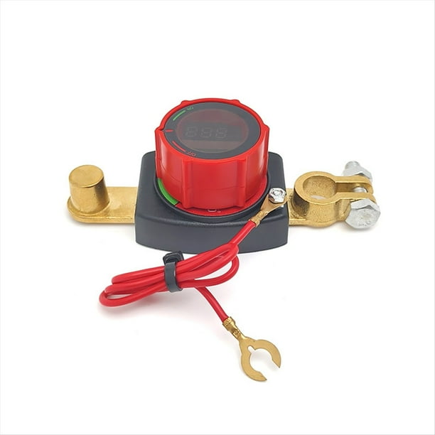 Interruptor de Desconexión de Batería de Poste Lateral de 300 A, 12 V, Encendido/Apagado Negativo, Pantalla LED de Voltaje, Interruptor de Corte de Batería de Automóvil.