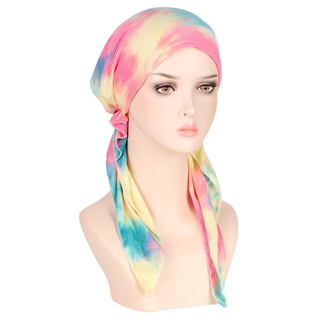 Chapeau de Tête Imprimé Floral Décontracté pour Femmes, Turban Musulman, Bonnet Ample
