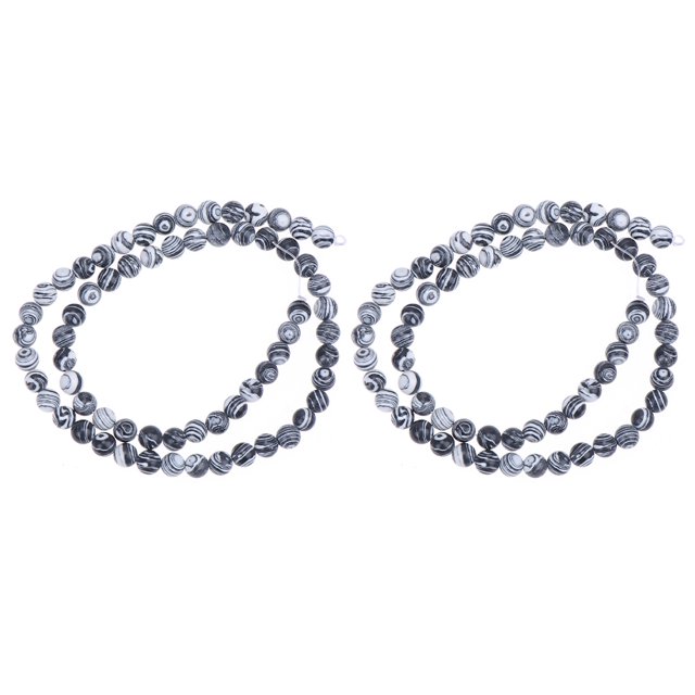 Shisuyan Loose Bead Round Black 2 Strands 0.31X0.31In