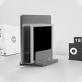 thumbnail image 3 of KALLORY 1 Pce Support Vertical Gris pour Tablette en Alliage d'Aluminium Solide pour Rangement de Bureau d'Ordinateur Portable, 3 of 8