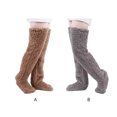 thumbnail image 2 of Qarigey Calcetines hasta la rodilla cálidos de invierno, suaves y transpirables, de poliéster, para días fríos, calcetines hasta la rodilla Medias gris, 2 of 6
