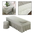 thumbnail image 1 of Funda de Sábana Cómoda con orificio para Sábanas con Funda de almohada y Funda de taburete Salvador GRIS Sábana de masaje, 1 of 8