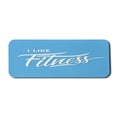 thumbnail image 1 of Fitness Computer Mouse Pad, I Like Fitness Sports and Work out Athletic Lifestyle Theme Exercise Health, Rectangle Non-Slip Rubber Mousepad Large, 31" x 12" Gaming Size, Pale Blue White, by Ambesonne, 1 of 2